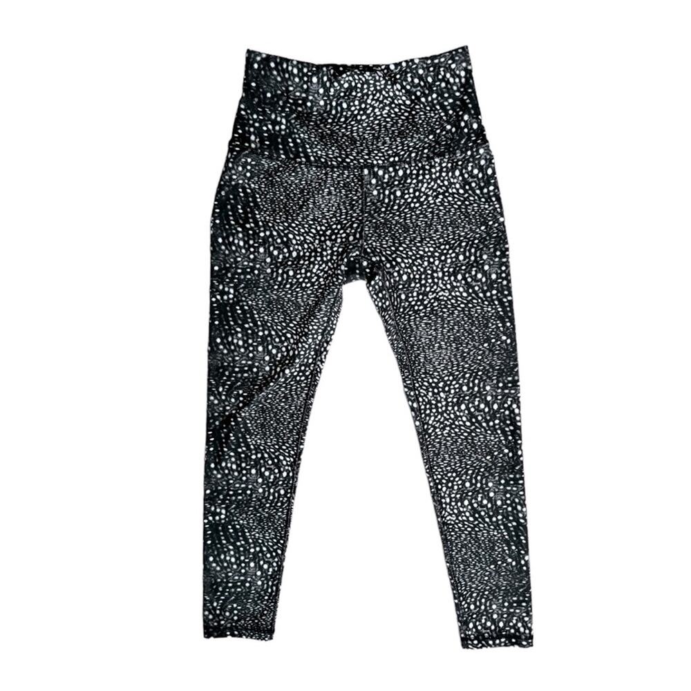 CALIA by Carrie Underwood Black White Print High Waist Athletic Leggings Women’s
